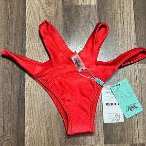 Red swimsuit bottoms